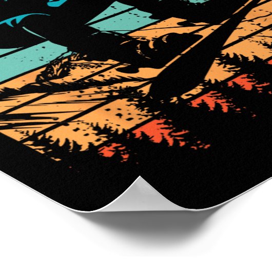Snowboarden Snowboard Vintag Retro Mountain Poster (Ecke)
