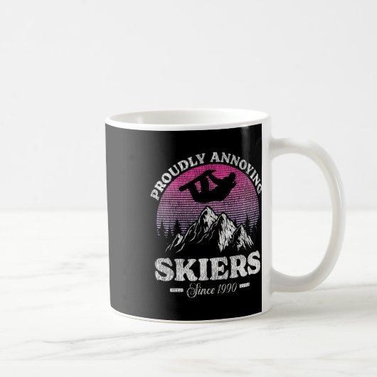 Snowboarden Snowboard Vintag Retro Stolz Annoy Kaffeetasse (Rechts)