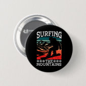 Snowboarden Snowboard Vintag Retro Surfen M Button (Vorne & Hinten)