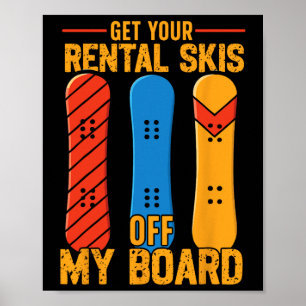Snowboarden Snowboard Vintage Retro Holen Sie sich Poster