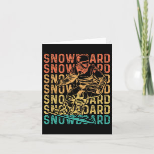 Snowboarden Snowboard Vintage Retro Snowboard Karte