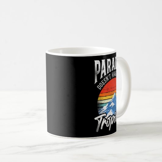 Snowboarden Snowboard Vintager Bergwinterski Kaffeetasse (VorderseiteRechts)