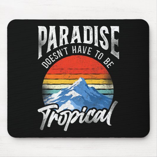 Snowboarden Snowboard Vintager Bergwinterski Mousepad (Vorne)