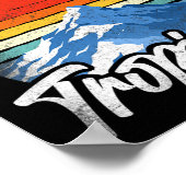 Snowboarden Snowboard Vintager Bergwinterski Poster (Ecke)