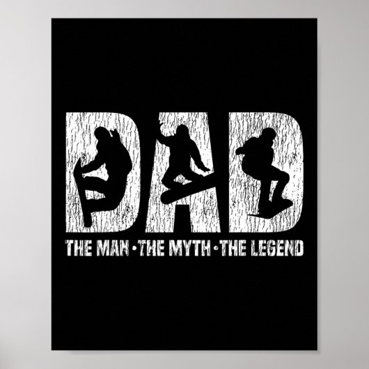 Snowboarden Snowboard Vintager Vater Vater Vater Poster (Vorne)