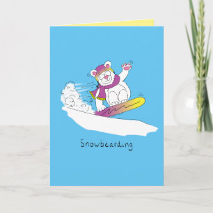 Snowboarden - Snowboarden Bärenkarte Karte