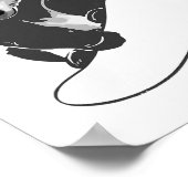 Snowboarden Snowboarden Panda Funny Geschenk Poster (Ecke)