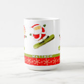 Snowboarden Snowboarden Weihnachten Kaffeetasse (Mittel)