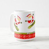 Snowboarden Snowboarden Weihnachten Kaffeetasse (Vorderseite Links)