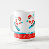 Snowboarden Snowboarden Weihnachten Kaffeetasse (Vorderseite Links)
