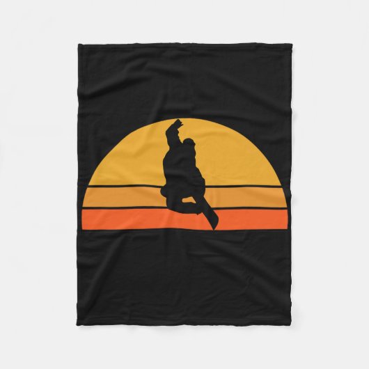 Snowboarden Snowboarder Schneeschlitten Wintersonn Fleecedecke (Vorderseite)
