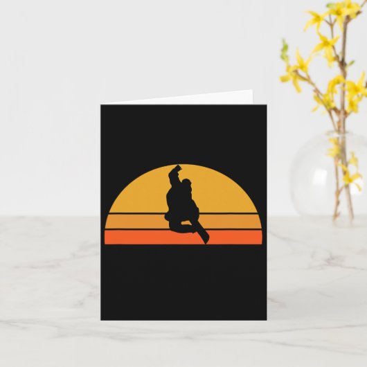 Snowboarden Snowboarder Schneeschlitten Wintersonn Karte (Gelbe Blume)