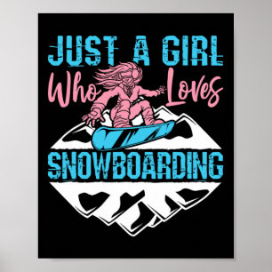 Snowboarden Snowboarder Winter Sports Frauen Girls Poster