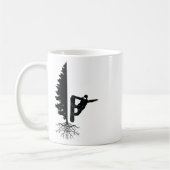 Snowboarden Snowborder Off Piste Tree 1 Kaffeetasse (Links)