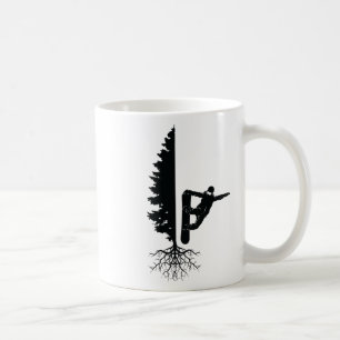 Snowboarden Snowborder Off Piste Tree 1 Kaffeetasse
