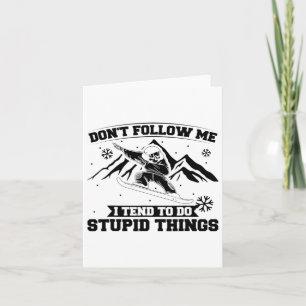 Snowboarden Snowborder verfolge mich nicht Karte
