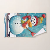 Snowboarden Snowman Handtuch (Handtuch)