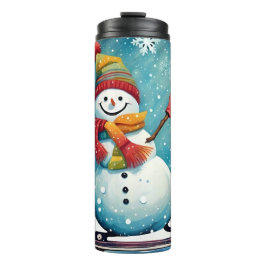 Snowboarden Snowman - Thermal Tumbler Thermosbecher