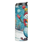 Snowboarden Snowman - Thermal Tumbler Thermosbecher (Nach links gedreht)