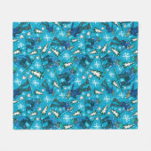 Snowboarden Spaß Fleecedecke (Vorderseite (Horizontal))