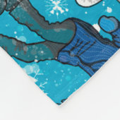 Snowboarden Spaß Fleecedecke (Ecke)