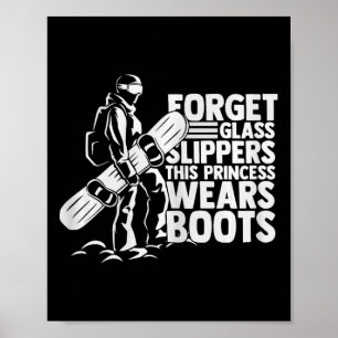 Snowboarden Sport Funny Reiten Snowboard Wandern Poster