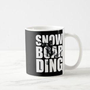 Snowboarden Sprichwort für Wintersport Fans Große  Kaffeetasse