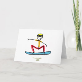 Snowboarden Stickman Karte