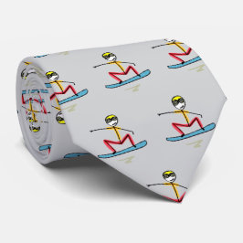 Snowboarden Stickman Krawatte