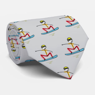 Snowboarden Stickman Krawatte