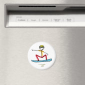 Snowboarden Stickman Magnet (In Situ (Geschirrspüler))