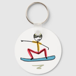Snowboarden Stickman Schlüsselanhänger