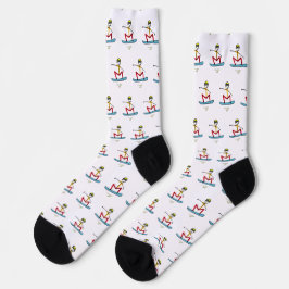 Snowboarden Stickman Socken