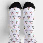 Snowboarden Stickman Socken (Oben)