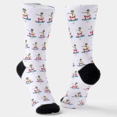 Snowboarden Stickman Socken (Gewinkelt)