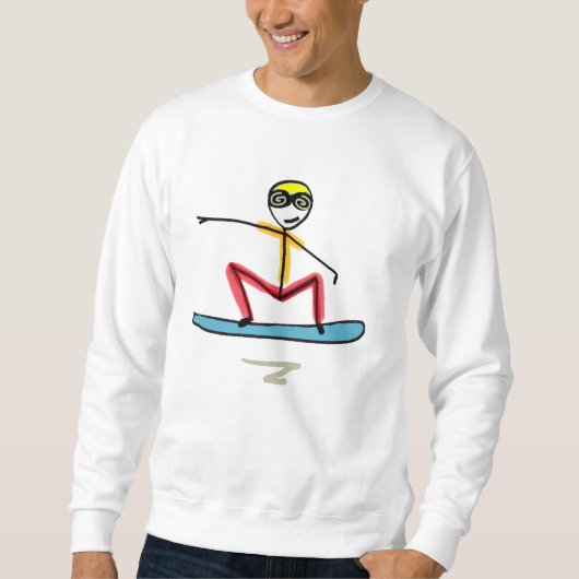 Snowboarden Stickman Sweatshirt (Vorderseite)