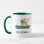 Snowboarden Tabby Cat CUSTOMIZE IT Tasse (Links)
