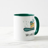 Snowboarden Tabby Cat CUSTOMIZE IT Tasse (VorderseiteRechts)