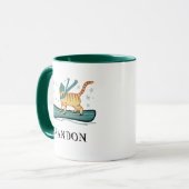 Snowboarden Tabby Cat CUSTOMIZE IT Tasse (Vorderseite Links)