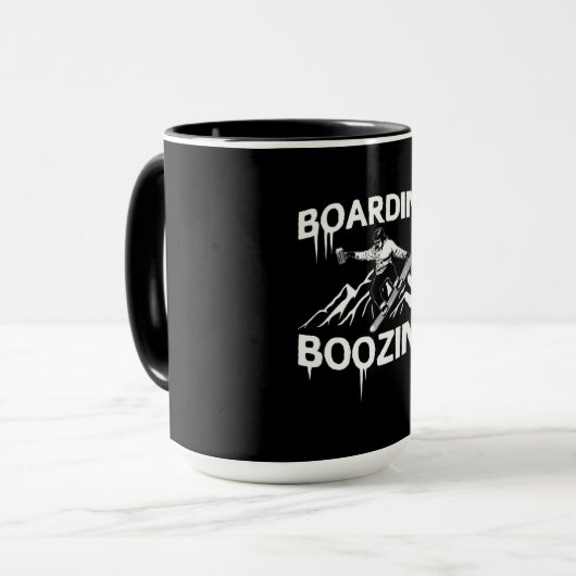 Snowboarden Tasse (Vorderseite Links)
