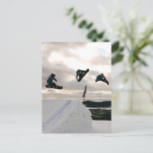 Snowboarden Tricks Postkarte (Stehend Vorderseite)