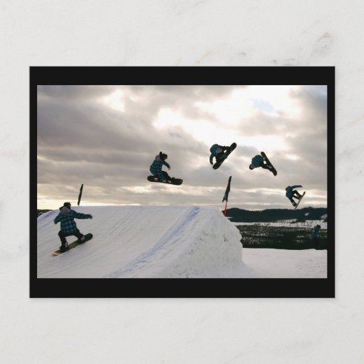 Snowboarden Tricks Postkarte (Vorderseite)