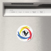 Snowboarden Tricolor Emblem Magnet (In Situ (Geschirrspüler))