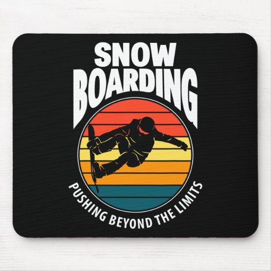 Snowboarden über die Grenzen hinweg Funny Snow Mousepad (Vorne)