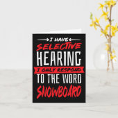 Snowboarden und Snowboarden Karte (Gelbe Blume)