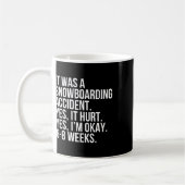 Snowboarden Unfall 6-8 Wochen Funny Broken Kaffeetasse (Links)