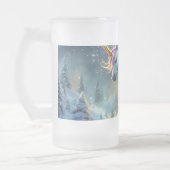Snowboarden Unicorn Design von Rich AMeN Gill Mattglas Bierglas (Links)