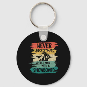 Snowboarden unterschätzt nie einen alten Mann mit Schlüsselanhänger