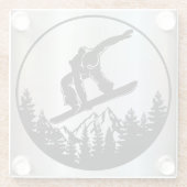Snowboarden Untersetzer (Rückseite)