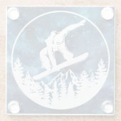 Snowboarden Untersetzer (Rückseite)